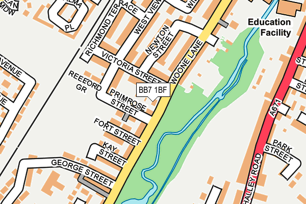 BB7 1BF map - OS OpenMap – Local (Ordnance Survey)