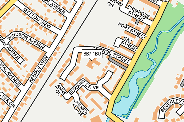 BB7 1BU map - OS OpenMap – Local (Ordnance Survey)