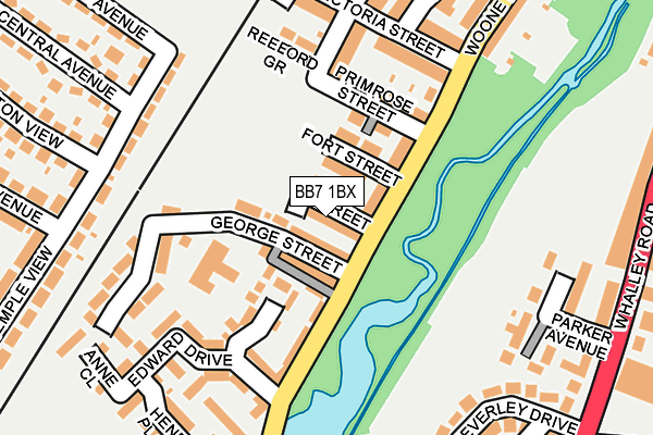 BB7 1BX map - OS OpenMap – Local (Ordnance Survey)