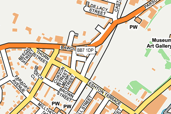 BB7 1DP map - OS OpenMap – Local (Ordnance Survey)
