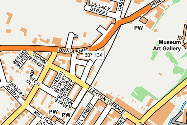 BB7 1DX map - OS OpenMap – Local (Ordnance Survey)