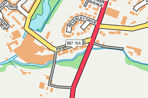 BB7 1EA map - OS OpenMap – Local (Ordnance Survey)