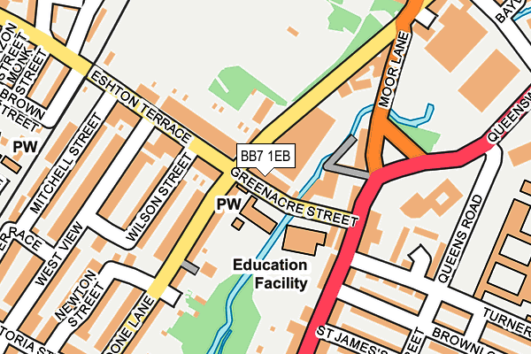 BB7 1EB map - OS OpenMap – Local (Ordnance Survey)