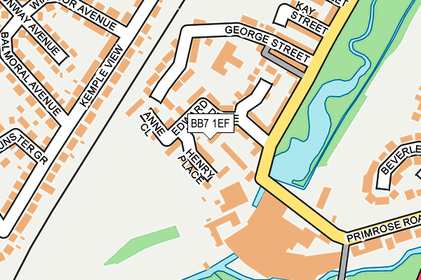 BB7 1EF map - OS OpenMap – Local (Ordnance Survey)