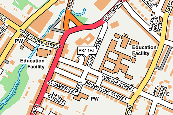 BB7 1EJ map - OS OpenMap – Local (Ordnance Survey)