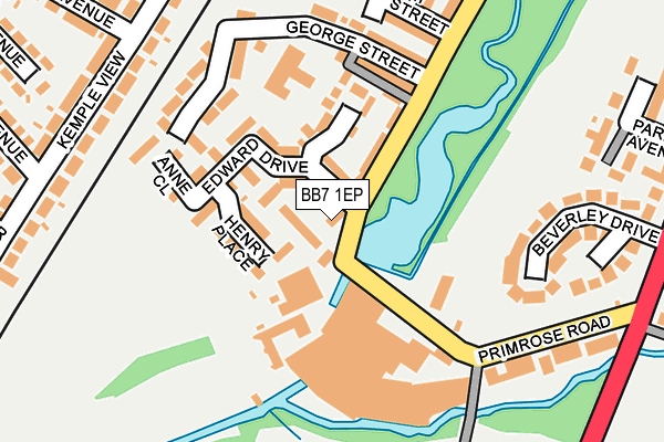 BB7 1EP map - OS OpenMap – Local (Ordnance Survey)