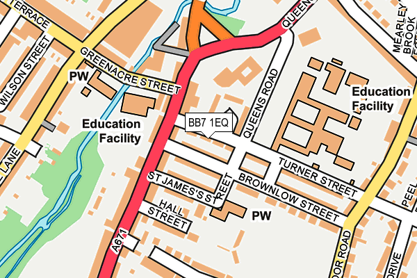 BB7 1EQ map - OS OpenMap – Local (Ordnance Survey)