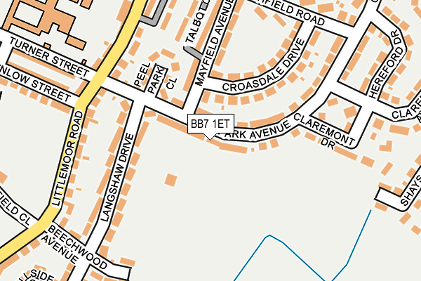 BB7 1ET map - OS OpenMap – Local (Ordnance Survey)