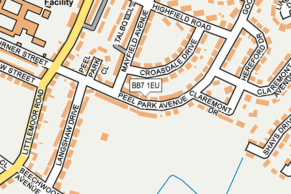 BB7 1EU map - OS OpenMap – Local (Ordnance Survey)