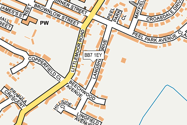 BB7 1EY map - OS OpenMap – Local (Ordnance Survey)