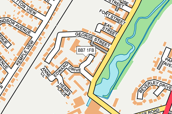BB7 1FB map - OS OpenMap – Local (Ordnance Survey)