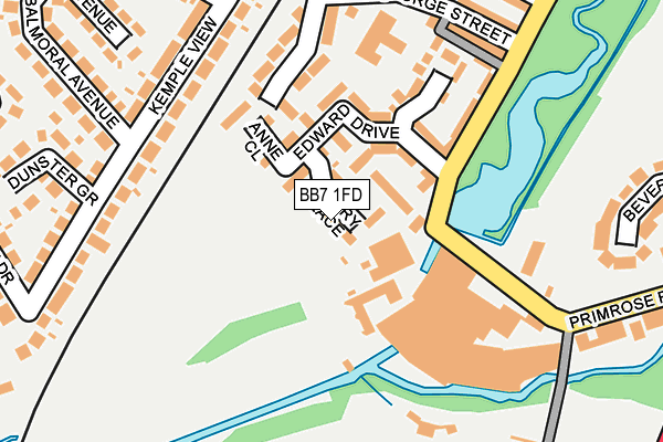 BB7 1FD map - OS OpenMap – Local (Ordnance Survey)