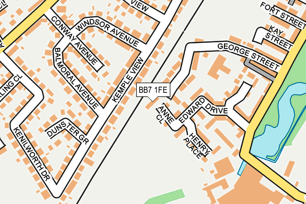 BB7 1FE map - OS OpenMap – Local (Ordnance Survey)