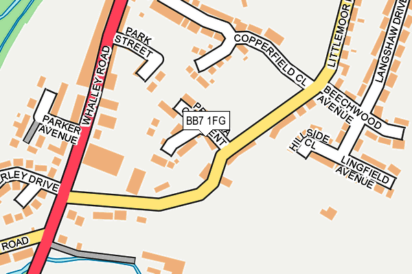 BB7 1FG map - OS OpenMap – Local (Ordnance Survey)