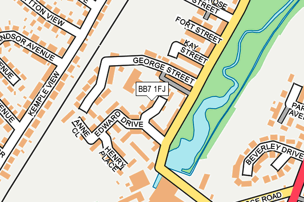 BB7 1FJ map - OS OpenMap – Local (Ordnance Survey)