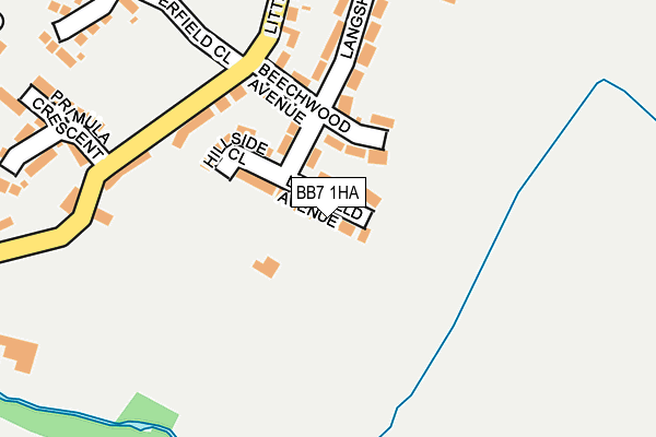 BB7 1HA map - OS OpenMap – Local (Ordnance Survey)