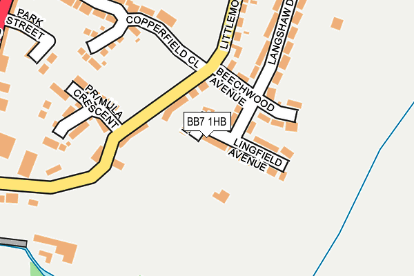 BB7 1HB map - OS OpenMap – Local (Ordnance Survey)