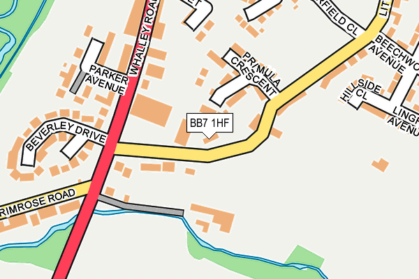 BB7 1HF map - OS OpenMap – Local (Ordnance Survey)