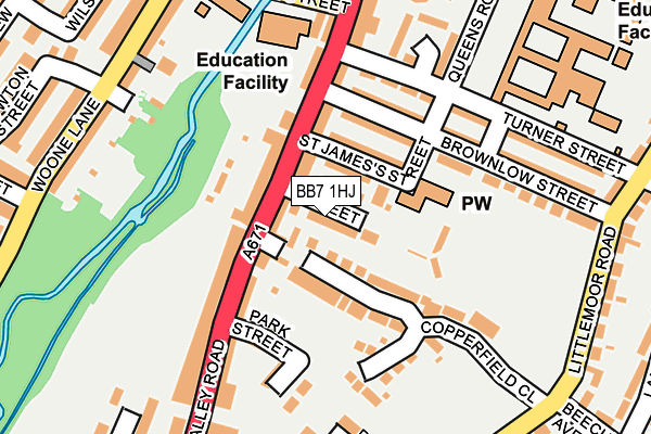 BB7 1HJ map - OS OpenMap – Local (Ordnance Survey)
