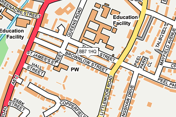 BB7 1HQ map - OS OpenMap – Local (Ordnance Survey)