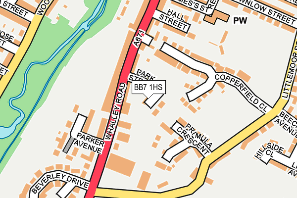 BB7 1HS map - OS OpenMap – Local (Ordnance Survey)