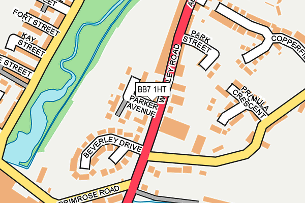 BB7 1HT map - OS OpenMap – Local (Ordnance Survey)