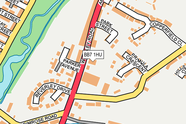 BB7 1HU map - OS OpenMap – Local (Ordnance Survey)
