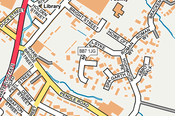 BB7 1JG map - OS OpenMap – Local (Ordnance Survey)