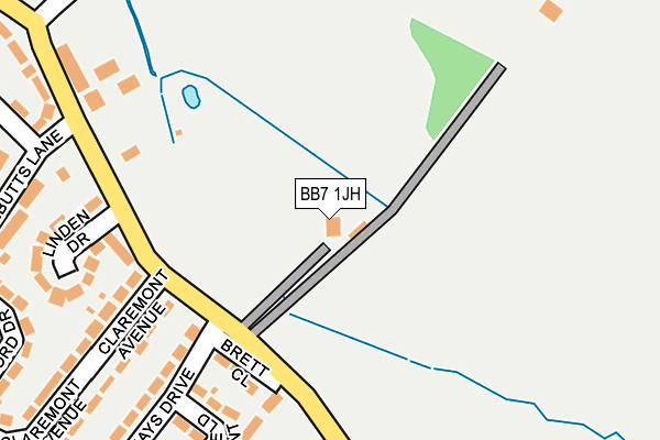 BB7 1JH map - OS OpenMap – Local (Ordnance Survey)
