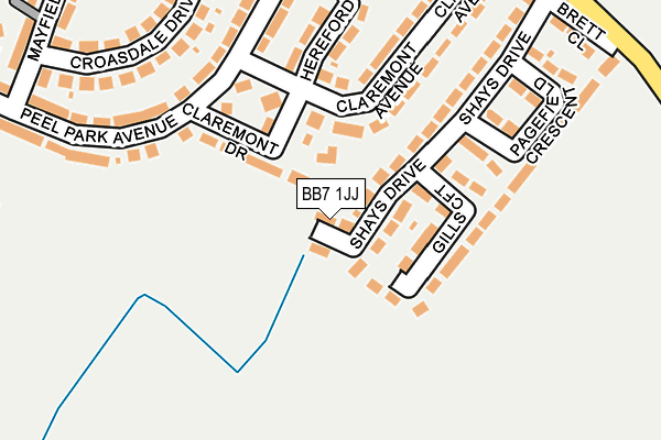 BB7 1JJ map - OS OpenMap – Local (Ordnance Survey)