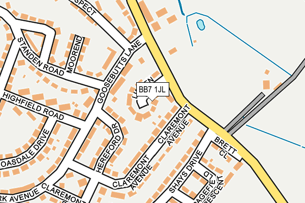 BB7 1JL map - OS OpenMap – Local (Ordnance Survey)