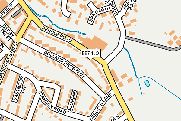 BB7 1JQ map - OS OpenMap – Local (Ordnance Survey)