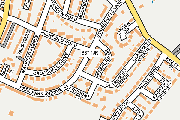 BB7 1JR map - OS OpenMap – Local (Ordnance Survey)