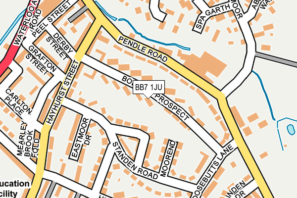 BB7 1JU map - OS OpenMap – Local (Ordnance Survey)