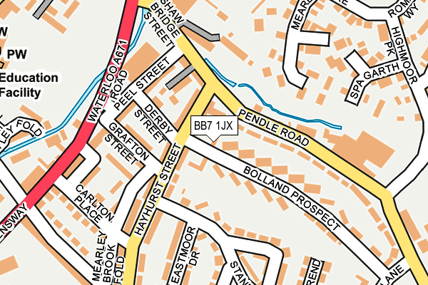 BB7 1JX map - OS OpenMap – Local (Ordnance Survey)