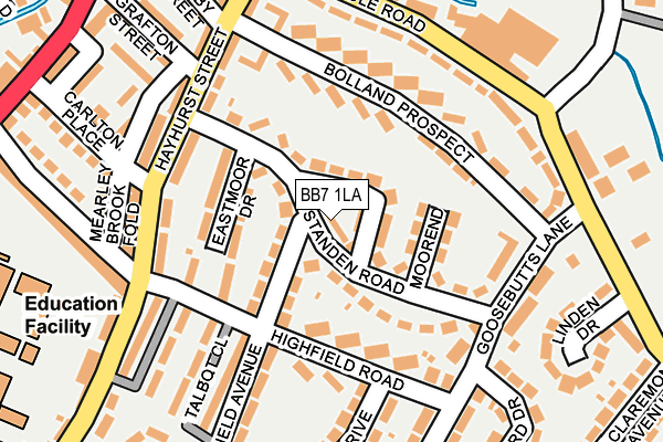 BB7 1LA map - OS OpenMap – Local (Ordnance Survey)