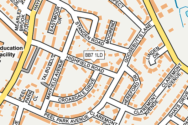 BB7 1LD map - OS OpenMap – Local (Ordnance Survey)