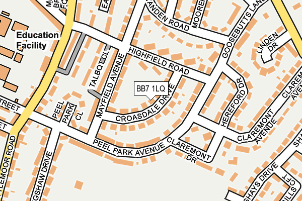 BB7 1LQ map - OS OpenMap – Local (Ordnance Survey)