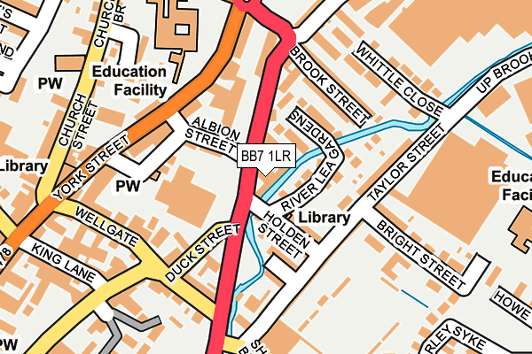 BB7 1LR map - OS OpenMap – Local (Ordnance Survey)