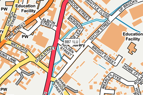 BB7 1LU map - OS OpenMap – Local (Ordnance Survey)
