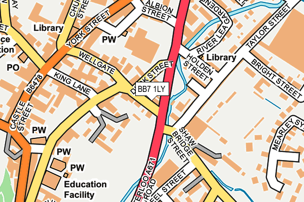 BB7 1LY map - OS OpenMap – Local (Ordnance Survey)