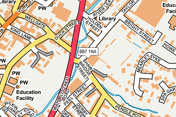 BB7 1NA map - OS OpenMap – Local (Ordnance Survey)