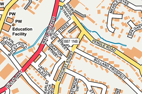 BB7 1NB map - OS OpenMap – Local (Ordnance Survey)