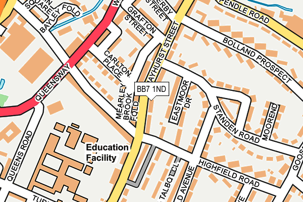BB7 1ND map - OS OpenMap – Local (Ordnance Survey)
