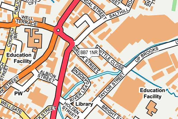 BB7 1NR map - OS OpenMap – Local (Ordnance Survey)