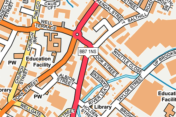 BB7 1NS map - OS OpenMap – Local (Ordnance Survey)
