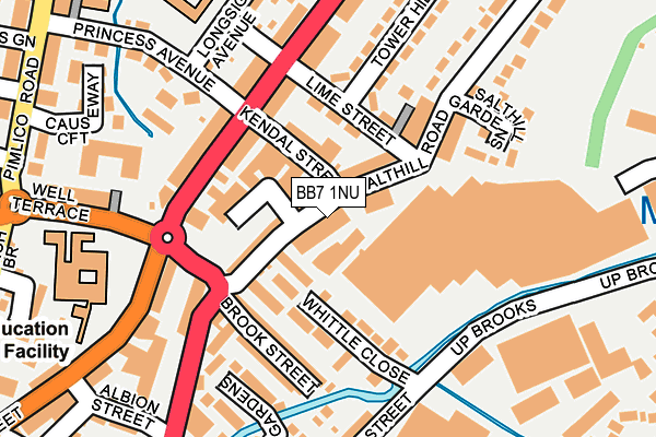 BB7 1NU map - OS OpenMap – Local (Ordnance Survey)