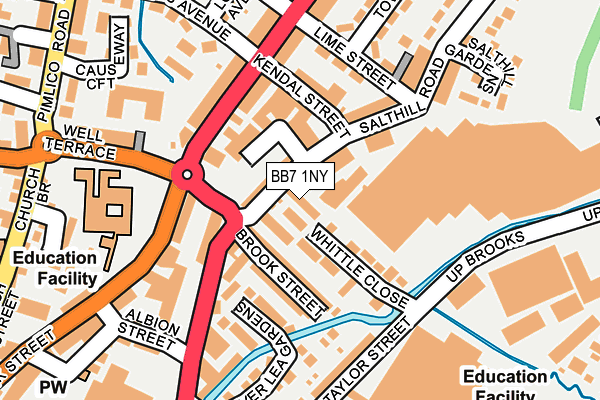 BB7 1NY map - OS OpenMap – Local (Ordnance Survey)