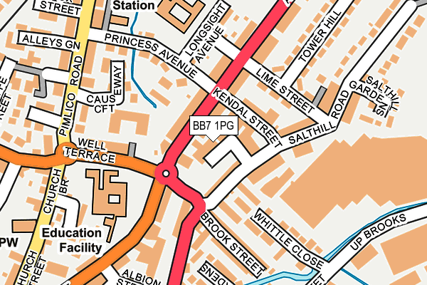 Map of PARK GARAGE (CLITHEROE) LIMITED at local scale