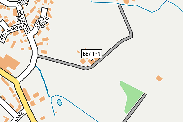 BB7 1PN map - OS OpenMap – Local (Ordnance Survey)